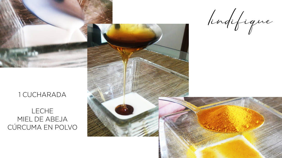Mascarilla de cúrcuma para disminuír la irritación, el acné, el cansancio, ojeras y deshidratación. Cómo usarla y para qué. Lindifique.com