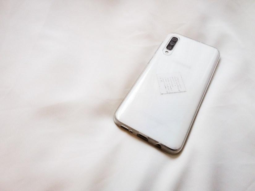 Samsung A50 inside my bag