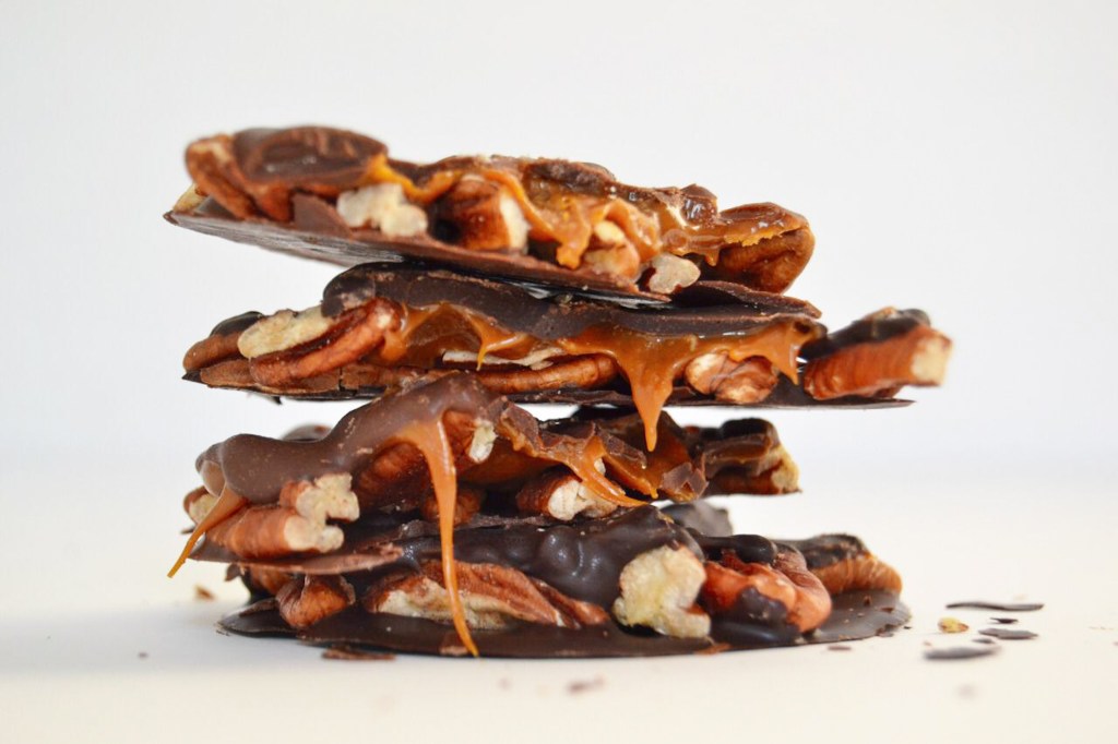 Tortugas mendiants, chocolate artesanal Dulcettee